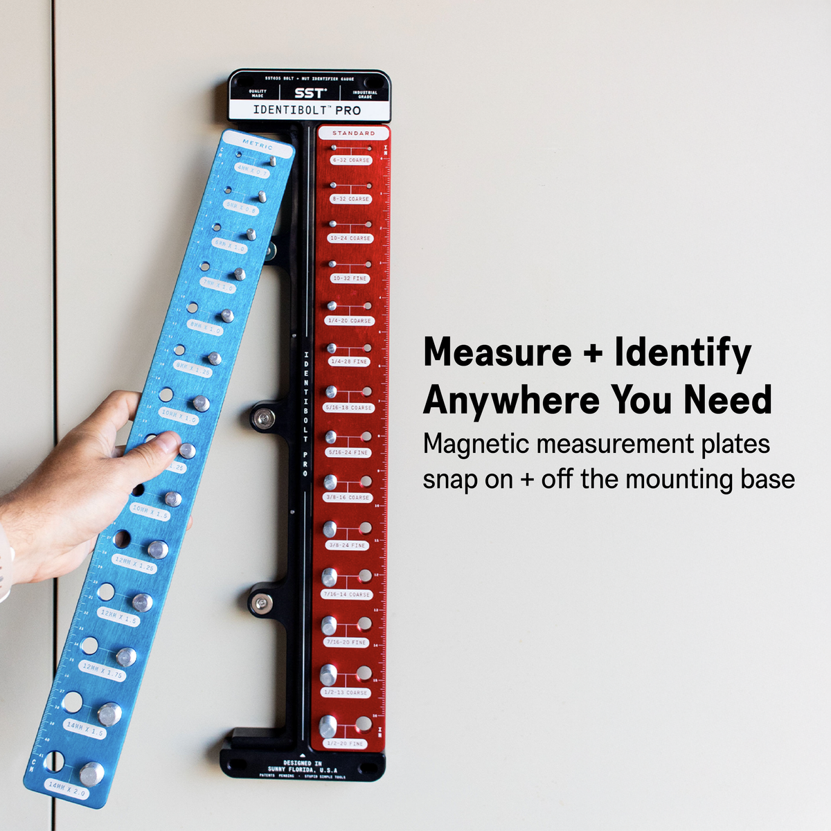 Identibolt PRO magnetic measurement plates for bolt identification