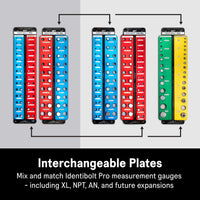Identibolt Pro interchangeable plates for measurement gauges