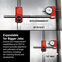 Saw calibration tool with expansion kit up to 12.6